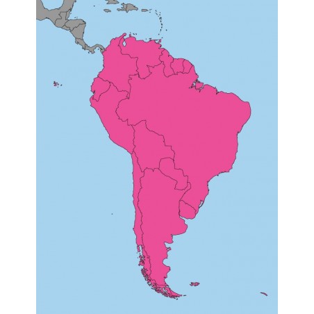 Ameryka Południowa - 50 x 65 cm - mapa polityczna Montessori