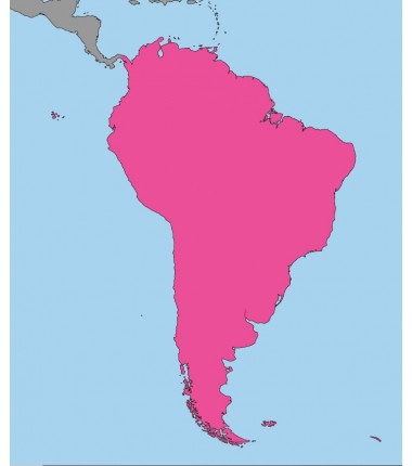 South America - washable Montessori map 65 x 50 cm