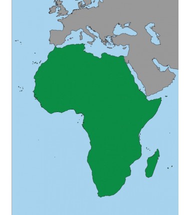 Africa - washable Montessori map 65 x 50 cm