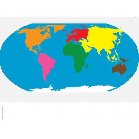 Mapa Świata - 40 x67 cm - mata Montessori