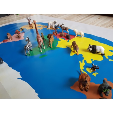 Mapa Świata - 135 x 200 cm - mata Montessori