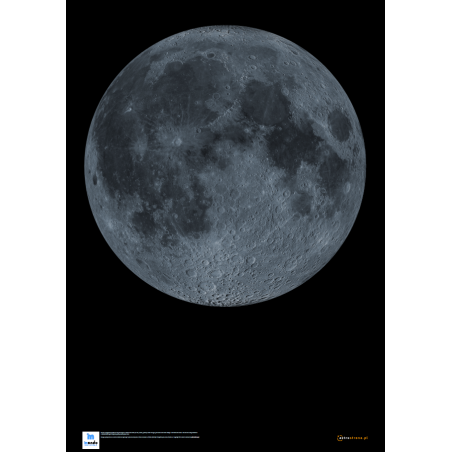 copy of Księżyc po polsku - mapa Księżyca - 47 cm x 67 cm
