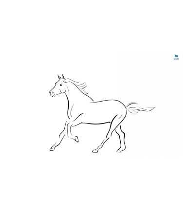 Koń - zmywalna mata do wyklejania - 67x40 cm