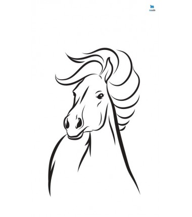 Głowa konia - zmywalna mata do wyklejania - 67x40 cm