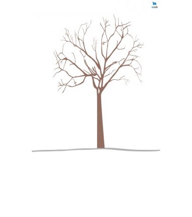 Drzewo(1)- zmywalna mata do wyklejania - 67x40 cm