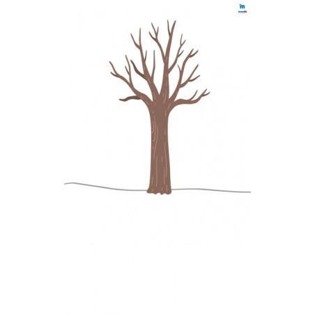 Drzewo(2)- zmywalna mata do wyklejania - 67x40 cm