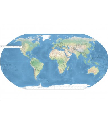 copy of Krajobrazowa mapa świata - Ocean Spokojny - 135 x 80 cm