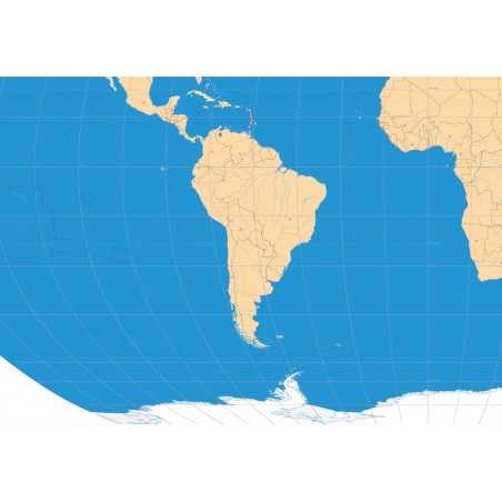 Polityczna mapa świata 67 x 40 cm - siatka kartograficzna, podział polityczny, stolice