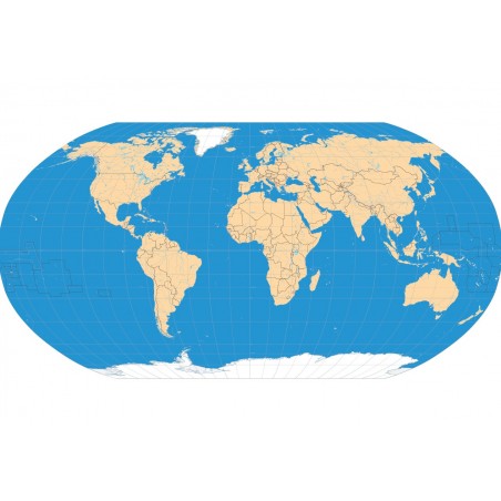 Polityczna mapa świata 135 x 80 cm - siatka kartograficzna, podział polityczny, stolice
