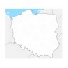 Mapa Polski - 50 x 65 cm - mapa konturowa, tło