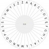 ZESTAW Koło alfabetyczne od Bumke + STEMPLE - zmywalna mata 135 x 135 cm