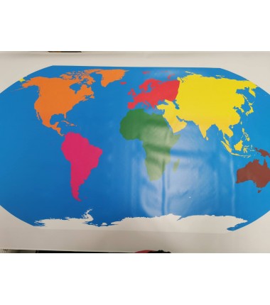 copy of World Map -130 x 100 cm - washable mat Montessori