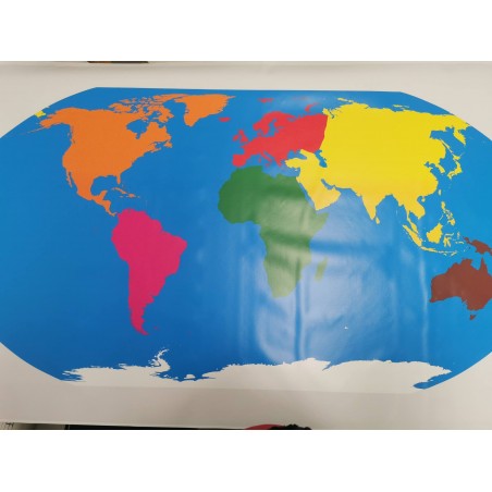 copy of World Map -130 x 100 cm - washable mat Montessori