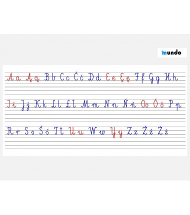 OUTLET - Alfabet - 65 x 50 cm - zmywalna mata do nauki pisania