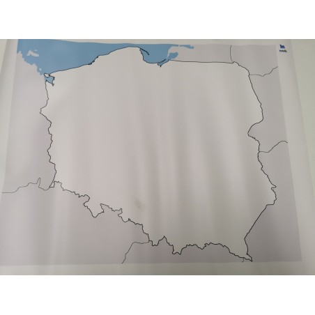 copy of Mapa Polski - 50 x 65 cm - mapa konturowa, tło
