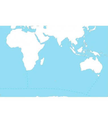 OUTLET -  Mapa świata - kontynenty i oceany - kolorowanka - 130 x 100 cm