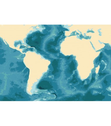 copy of Mapa świata hydrograficzna - 65x50 cm