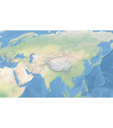 Krajobrazowa mapa świata - Ocean Spokojny - 135 x 80 cm