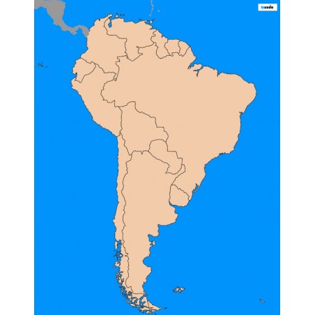 Ameryka Południowa - 65 x 50 cm - mapa polityczna