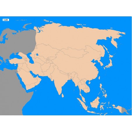 Azja - 65 x 50 cm - mapa polityczna