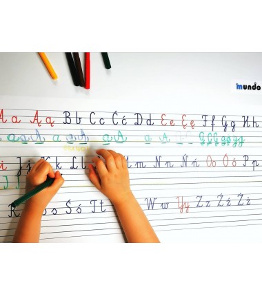 Alfabet - 65 x 50 cm - zmywalna mata do nauki pisania