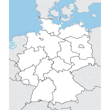 Niemcy - mapa administracyjna - 65x50 cm