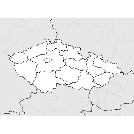 Czechy - mapa administracyjna - 65x50 cm