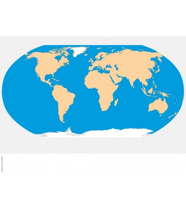 Mapa Świata  - 135 x 80 cm - mapa konturowa